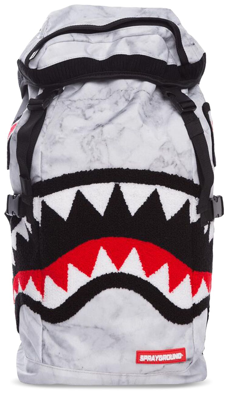Sprayground White Marble Top Loader Backpack Multicolor