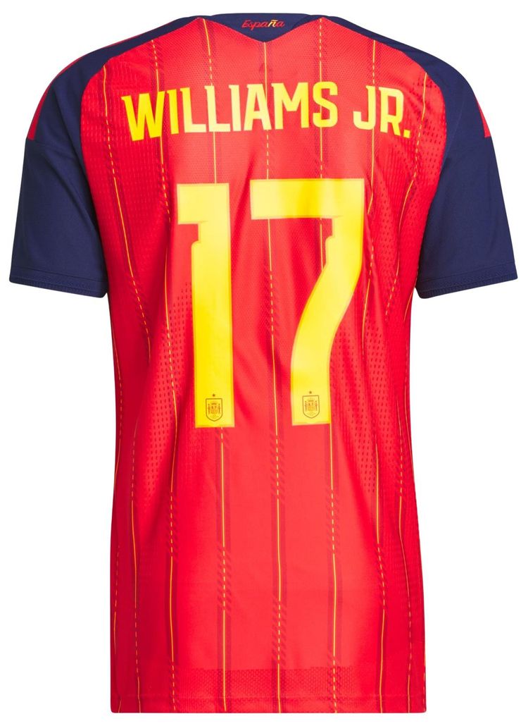 Adidas Spain 26 Home Williams Jr Authentic Jersey Vivid Red