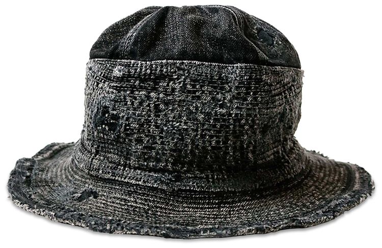 Kapital Denim The Old Man And The Sea Hat Crash Remake Black