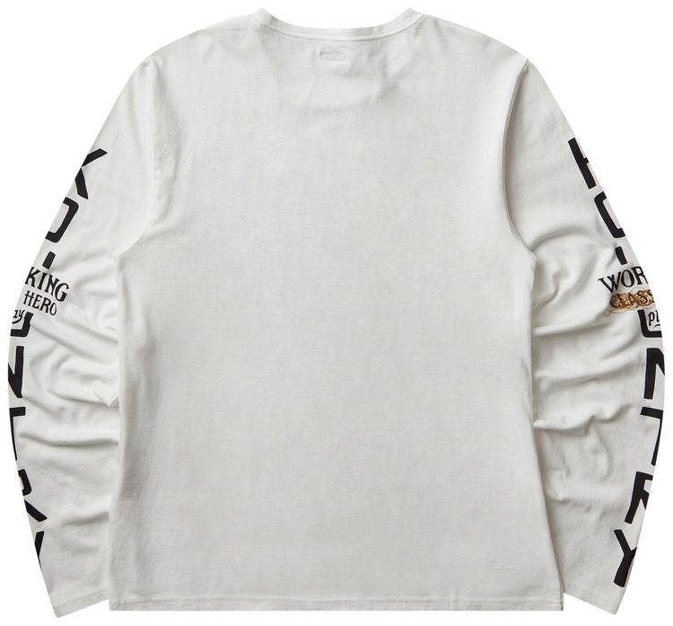 Kapital Jersey Crew Long Sleeve T Peckish Kap Pink