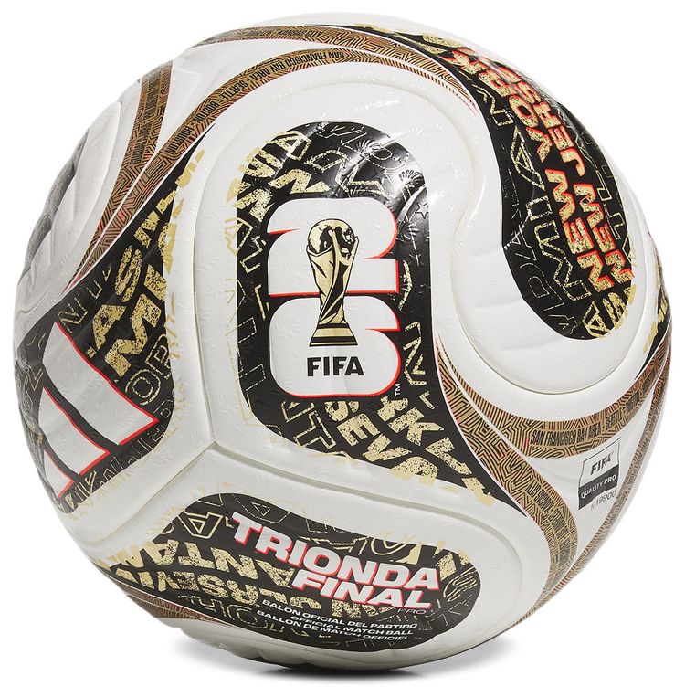 adidas Fifa World Cup 26 Trionda Finals Pro Ball White  Black  Gold Metallic