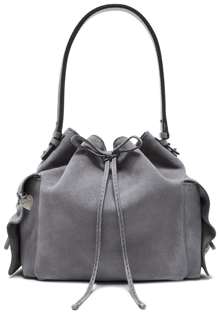 Acne Studios Multipocket Suede Bucket Bag Cold Grey
