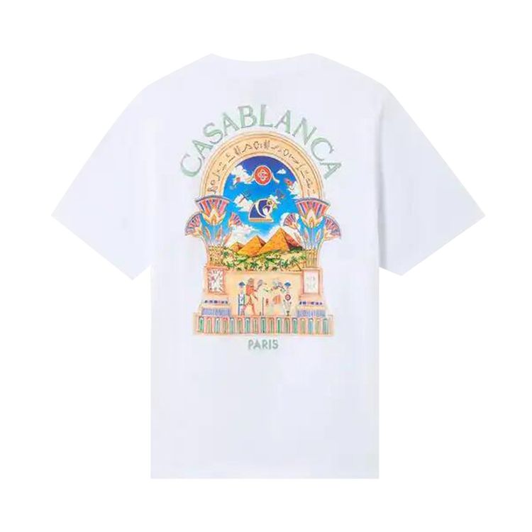 Casablanca Egyptian Arch Classic T Shirt White