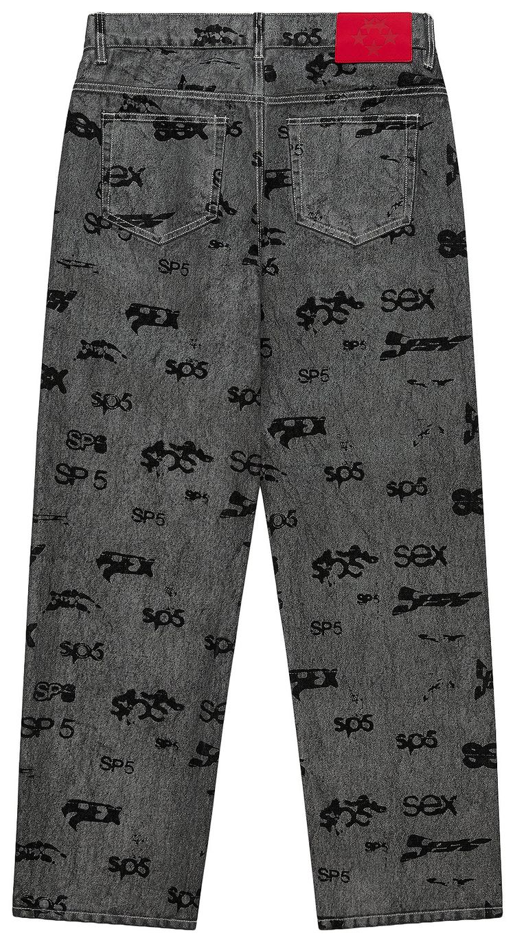 Sp5der Sex AOP Denim Silver