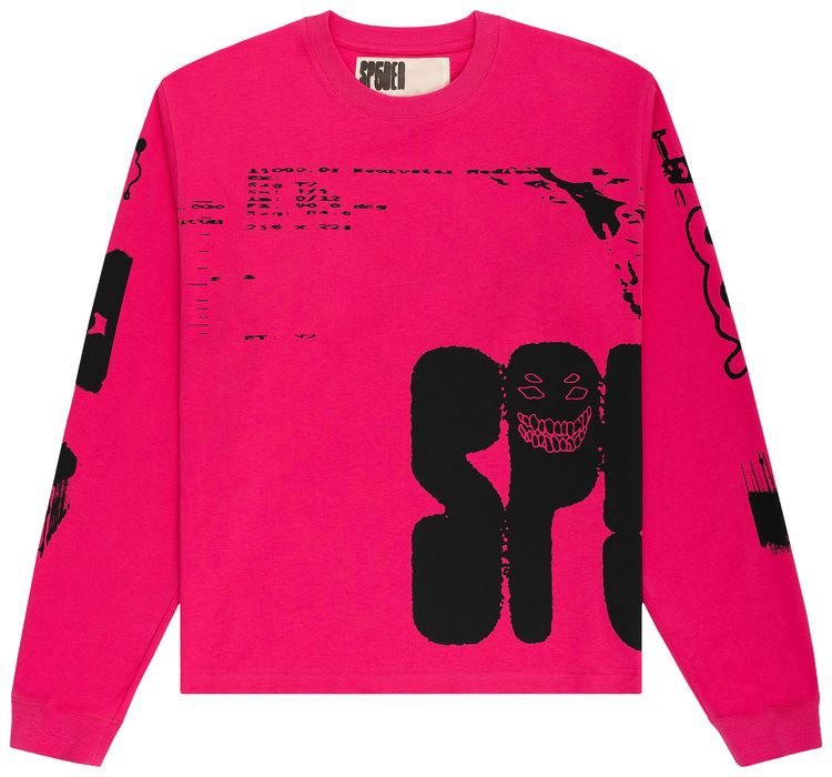Sp5der X Ray Long Sleeve Tee Pink