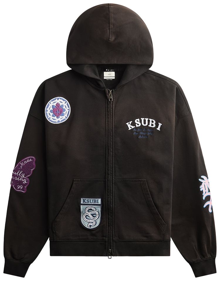 Ksubi Genesis Ekcess Zip Hoodie Charcoal
