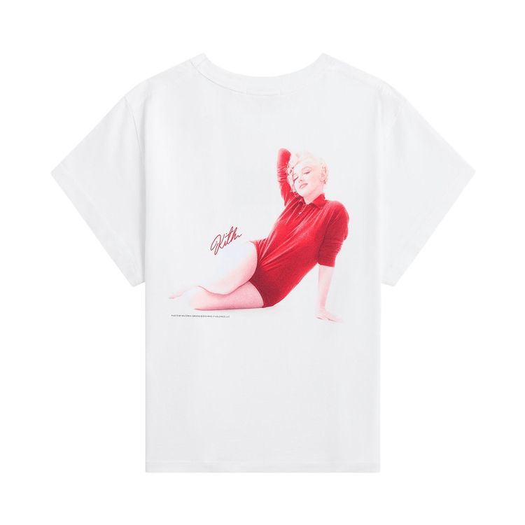 Kith Women For Marilyn Monroe Kiss Mulberry Vintage Tee White