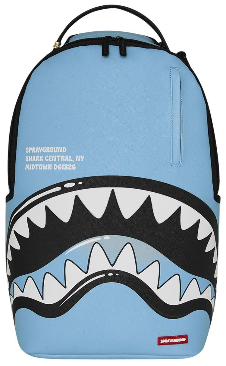Sprayground Shark Central Bubble Shark Backpack Sky Blue