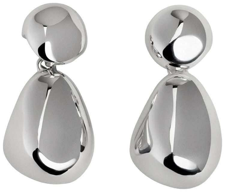 Phoebe Philo Pebble Earrings Silver
