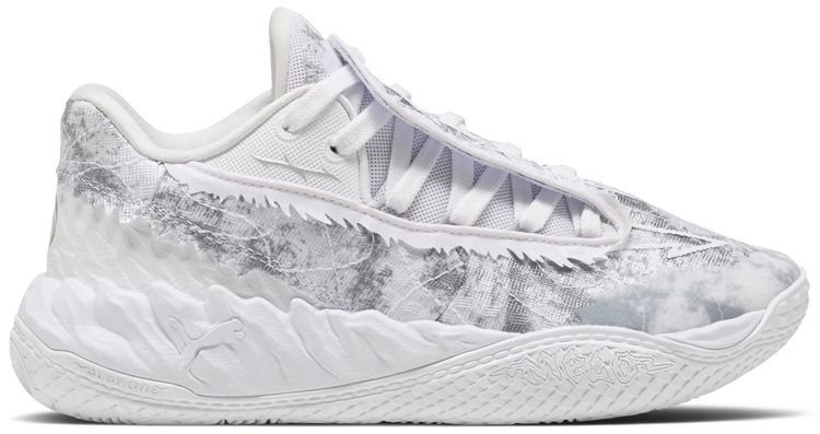 Puma MB05 Lo Team Big Kid White Gray Echo