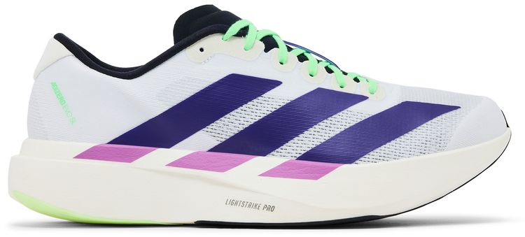 adidas Adizero Evo SL Footwear White Collegiate Purple Lime Burst