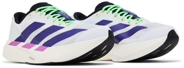 adidas Adizero Evo SL Footwear White Collegiate Purple Lime Burst
