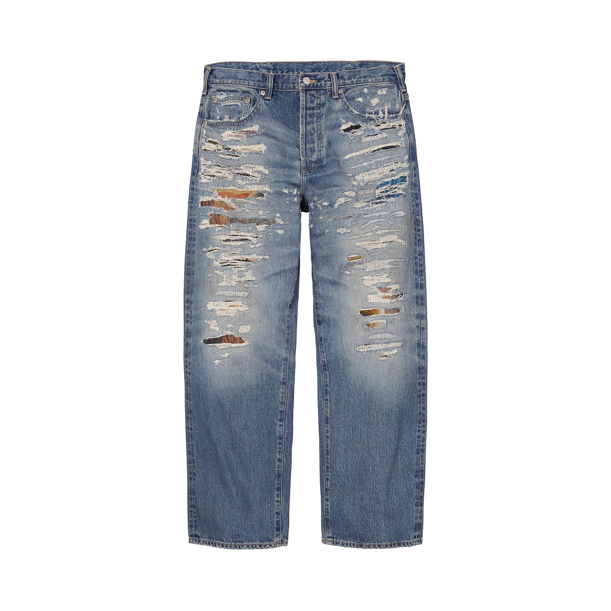 デニム/ジーンズ Supreme x MM6 Maison Margiela Indigo Buy Supreme x MM6 Maison Margiela Distressed Loose Fit Selvedge