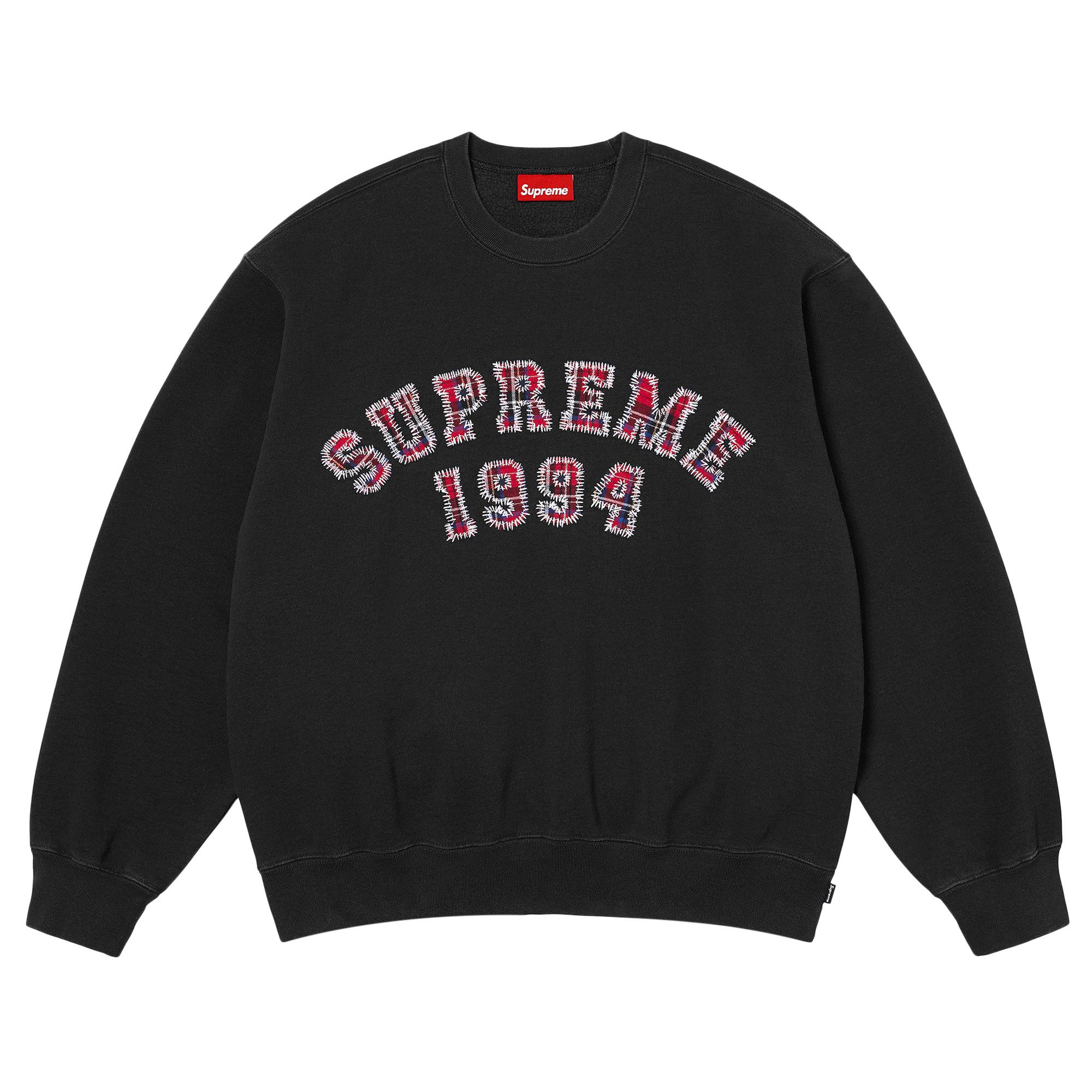 Buy Supreme Plaid Arc Crewneck 'Black' - SS26SW97 BLACK | GOAT