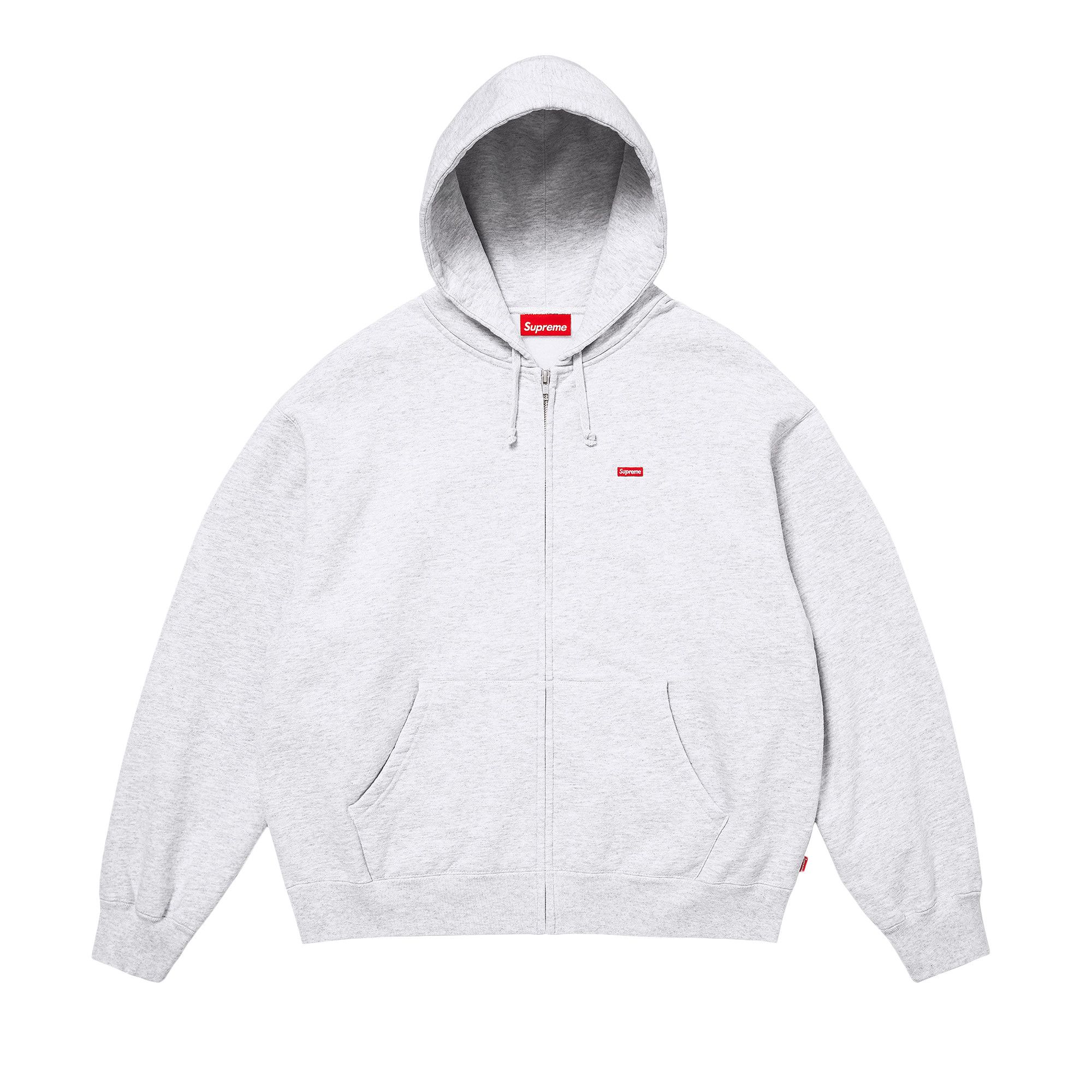 Supreme 4/4 Buy Supreme Small Box Zip Up Hooded Sweatshirt 'Ash Grey