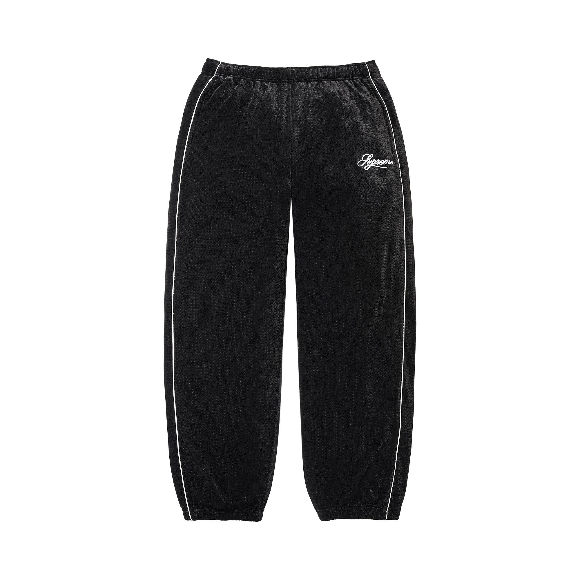 Buy Supreme Velour Mesh Track Pant 'Black' - SS26P14 BLACK | GOAT
