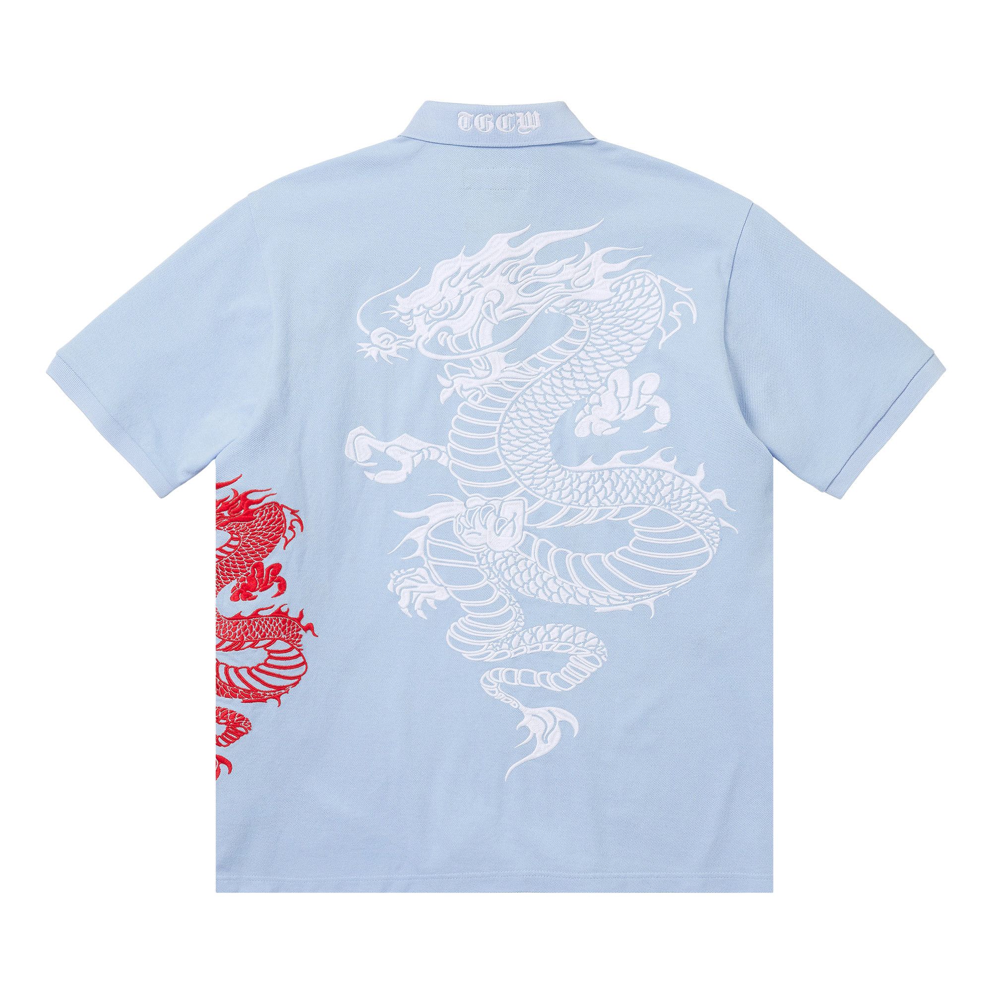 Buy Supreme x The Great China Wall Dragon Polo 'Light Blue