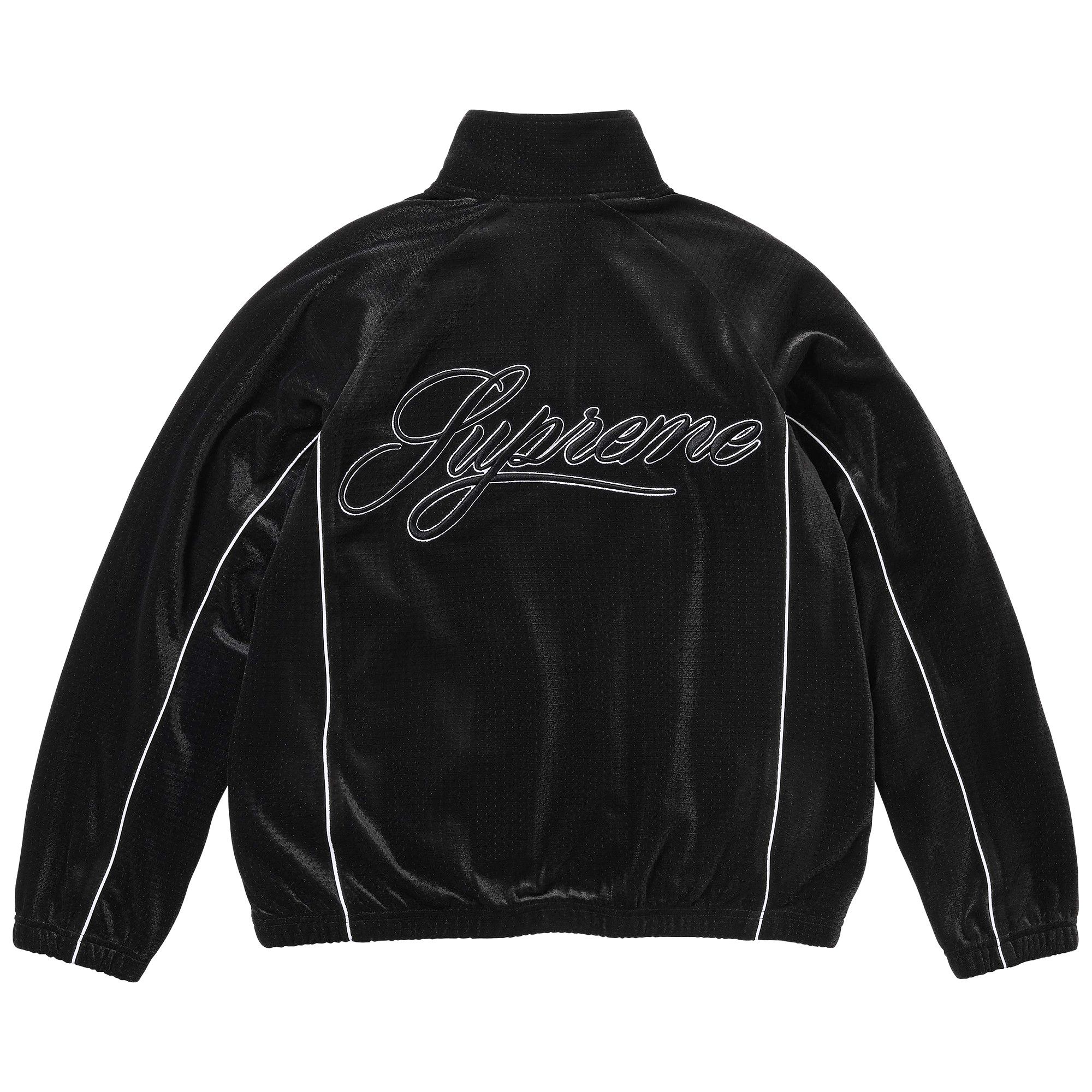 Buy Supreme Velour Mesh Track Jacket 'Black' - SS26J31 BLACK | GOAT
