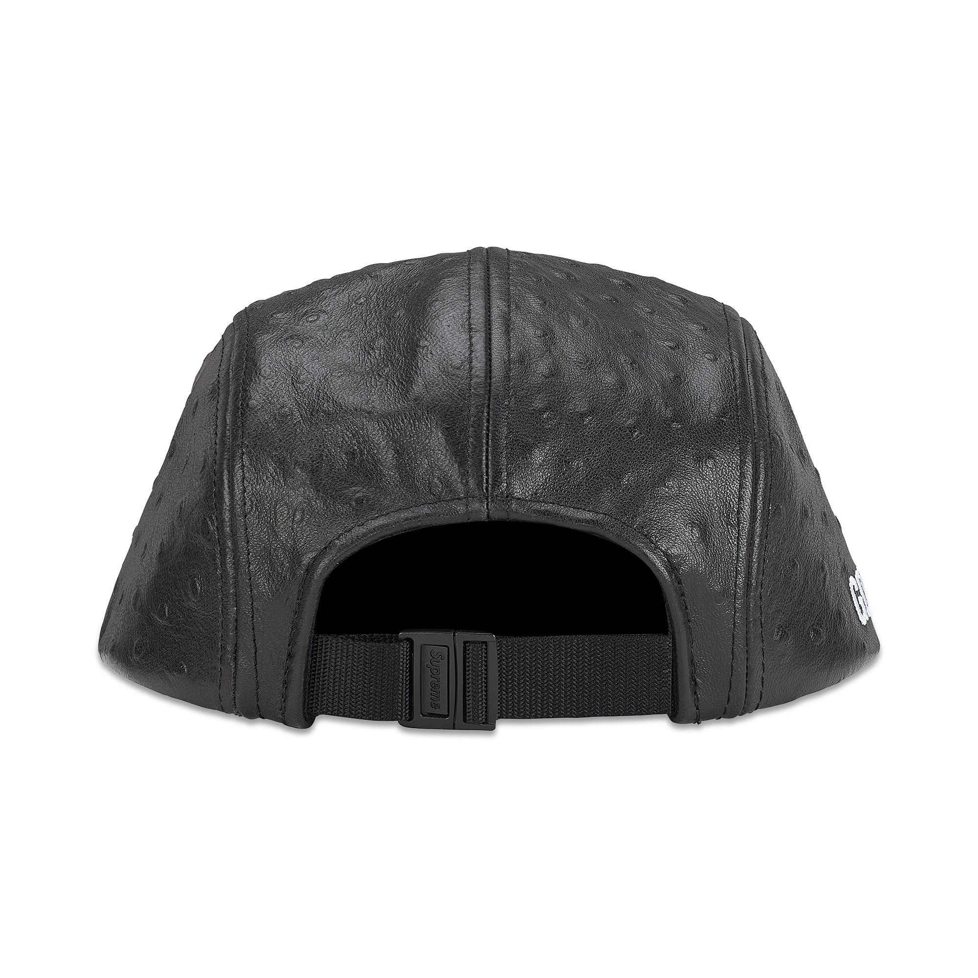 Buy Supreme Ostrich Embossed Leather GORE-TEX Camp Cap 'Black