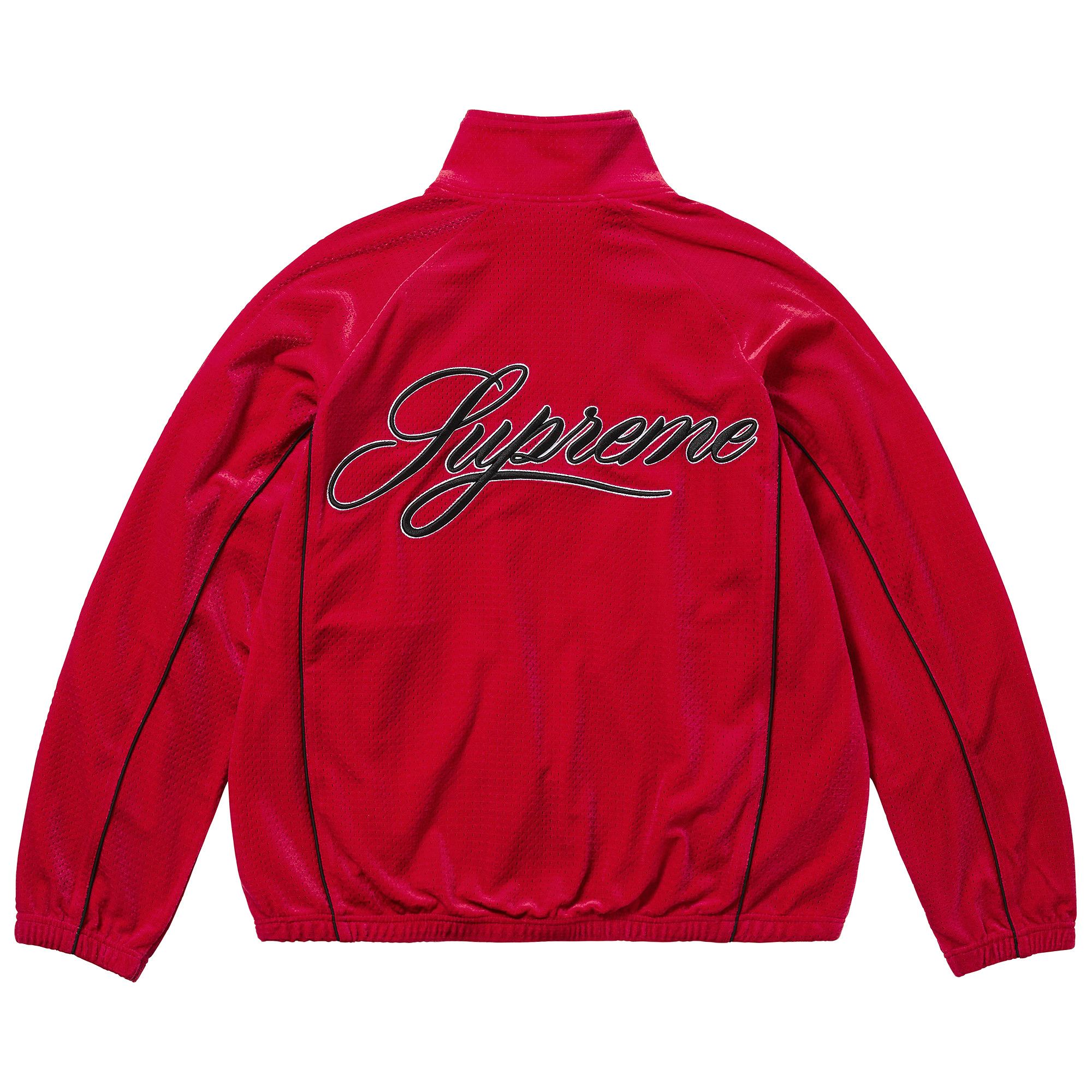 Buy Supreme Velour Mesh Track Jacket 'Red' - SS26J31 RED | GOAT
