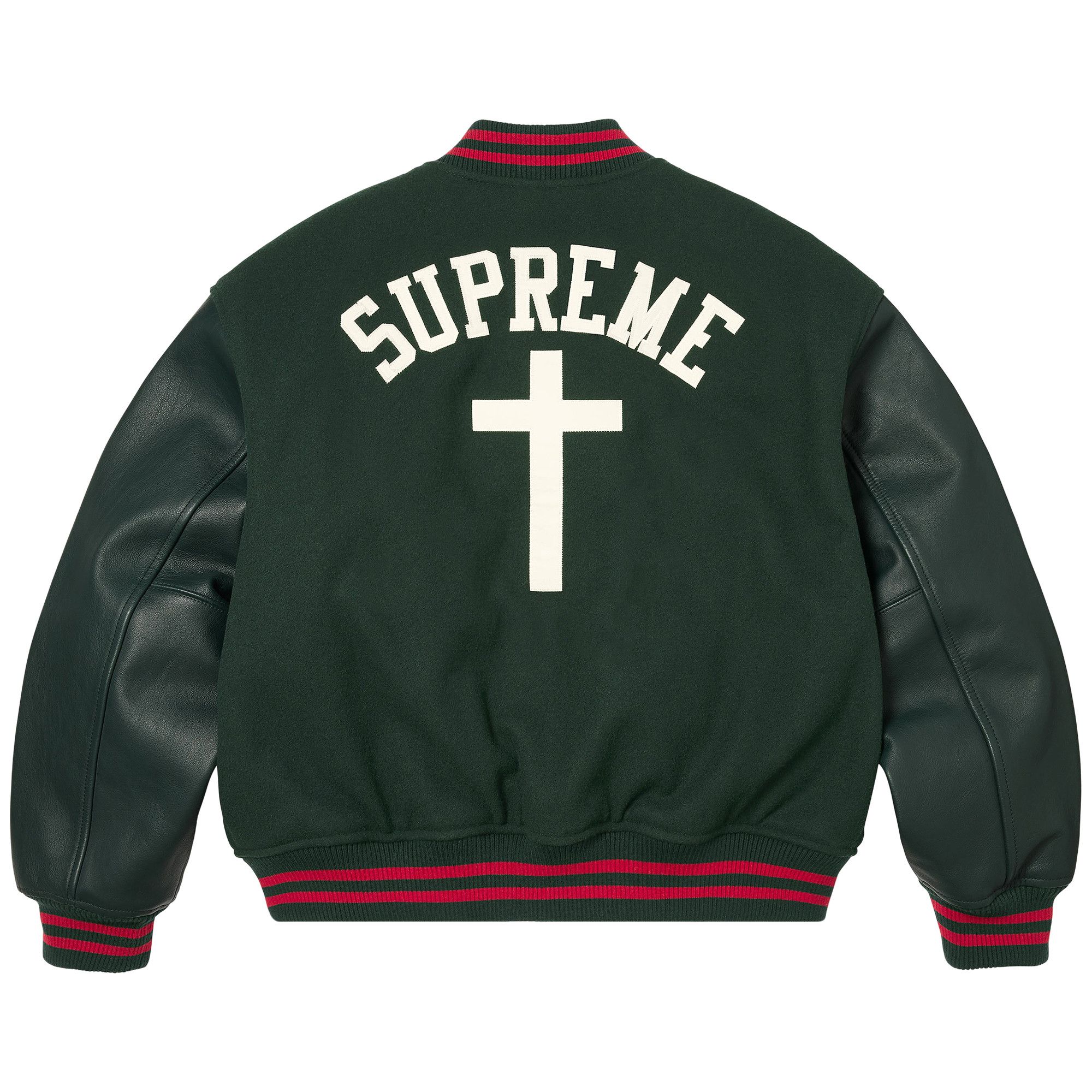 ジャケット・アウター Supreme Cross Varsity Jacket Dark Green Buy Supreme Cross Varsity Jacket 'Dark Green' - SS26J20 DARK GREEN