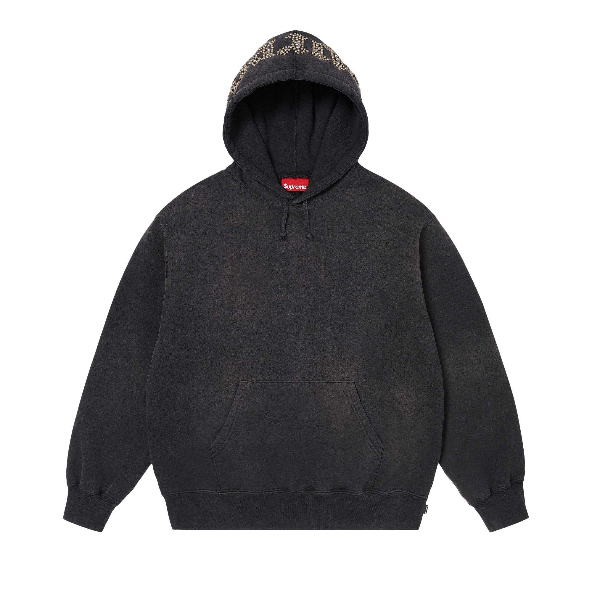 Buy Supreme Overdyed Studded Hooded Sweatshirt 'Black' - SS26SW68