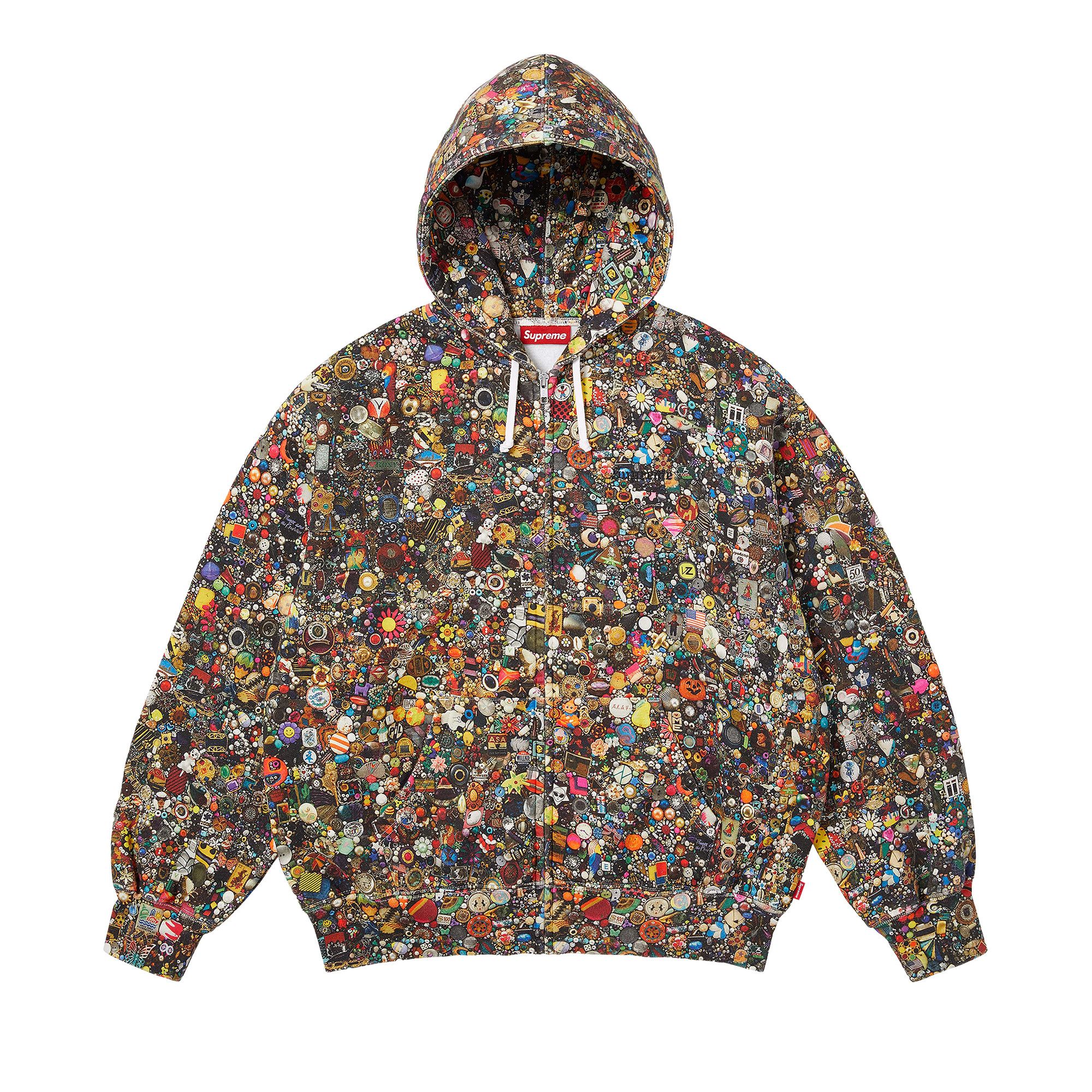 Buy Supreme x Mike Kelley Zip Up Hooded Sweatshirt 'Multicolor