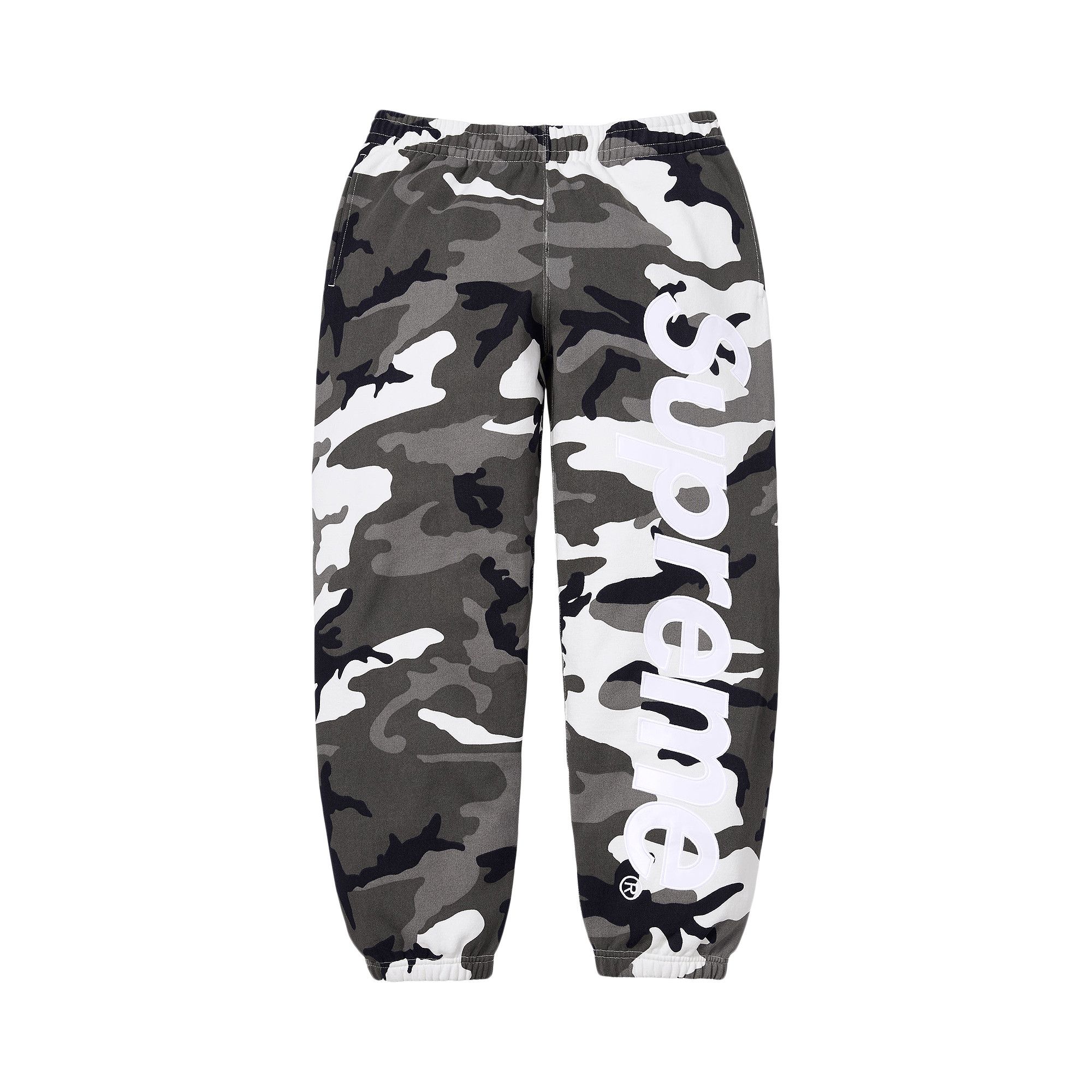 Buy Supreme Satin Appliqué Sweatpant 'Snow Camo' - SS26P92 SNOW