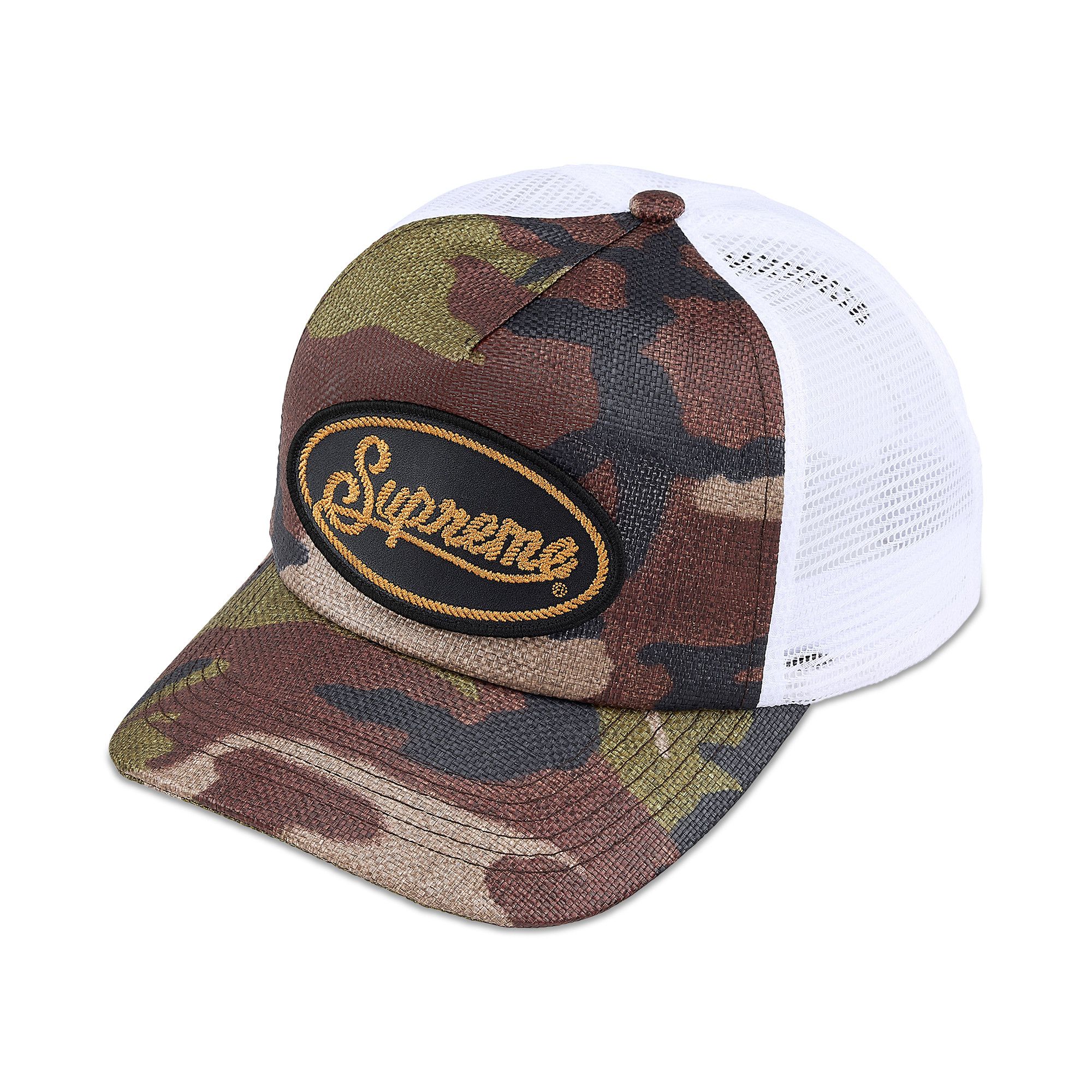 Buy Supreme Raffia Mesh Back 5-Panel 'Woodland Camo' - SS26H24