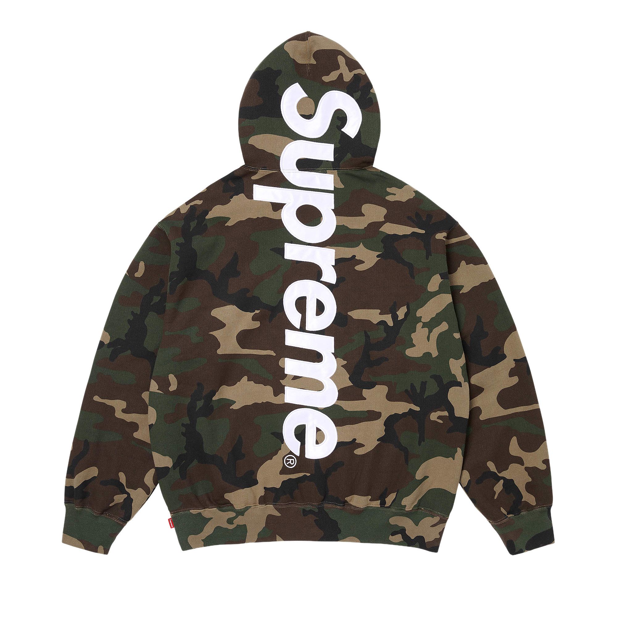 美品 fcrb nikb パーカー M hooded supreme camo Buy Supreme Satin Appliqué Hooded Sweatshirt 'Woodland Camo