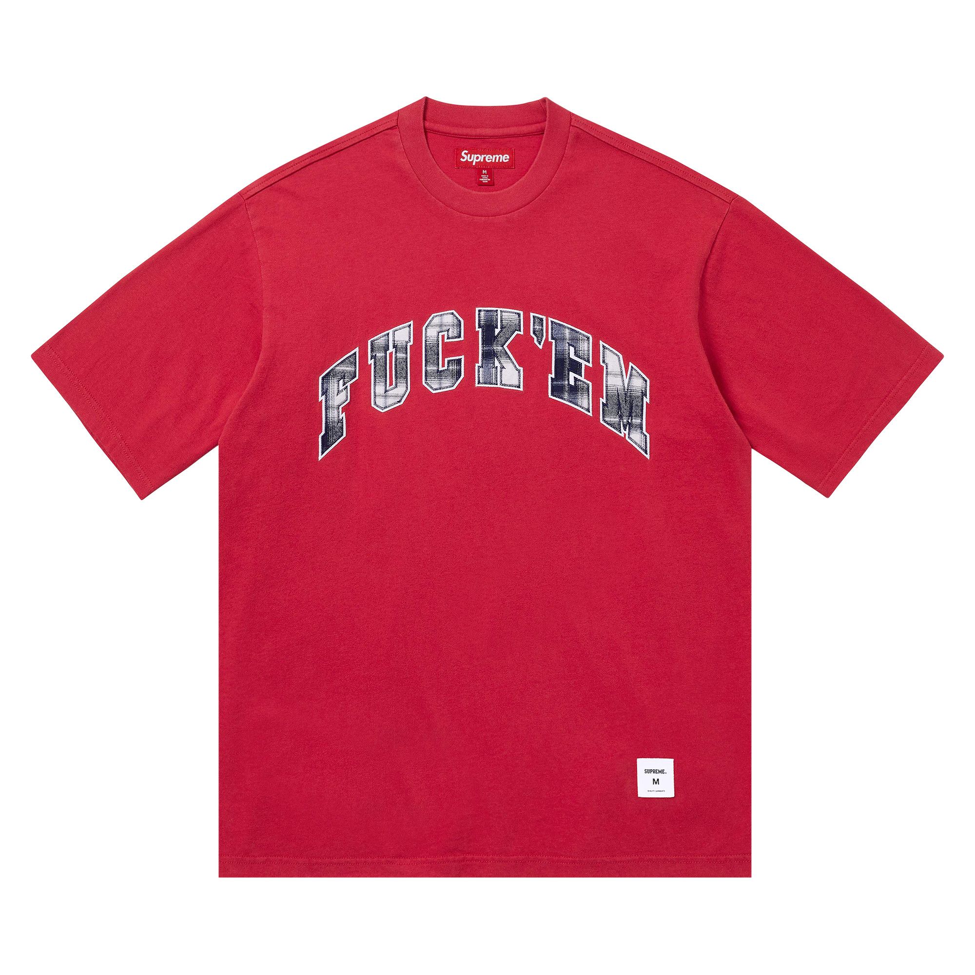Buy Supreme Fuck Em Plaid Short-Sleeve Top 'Red' - SS26KN40 RED | GOAT