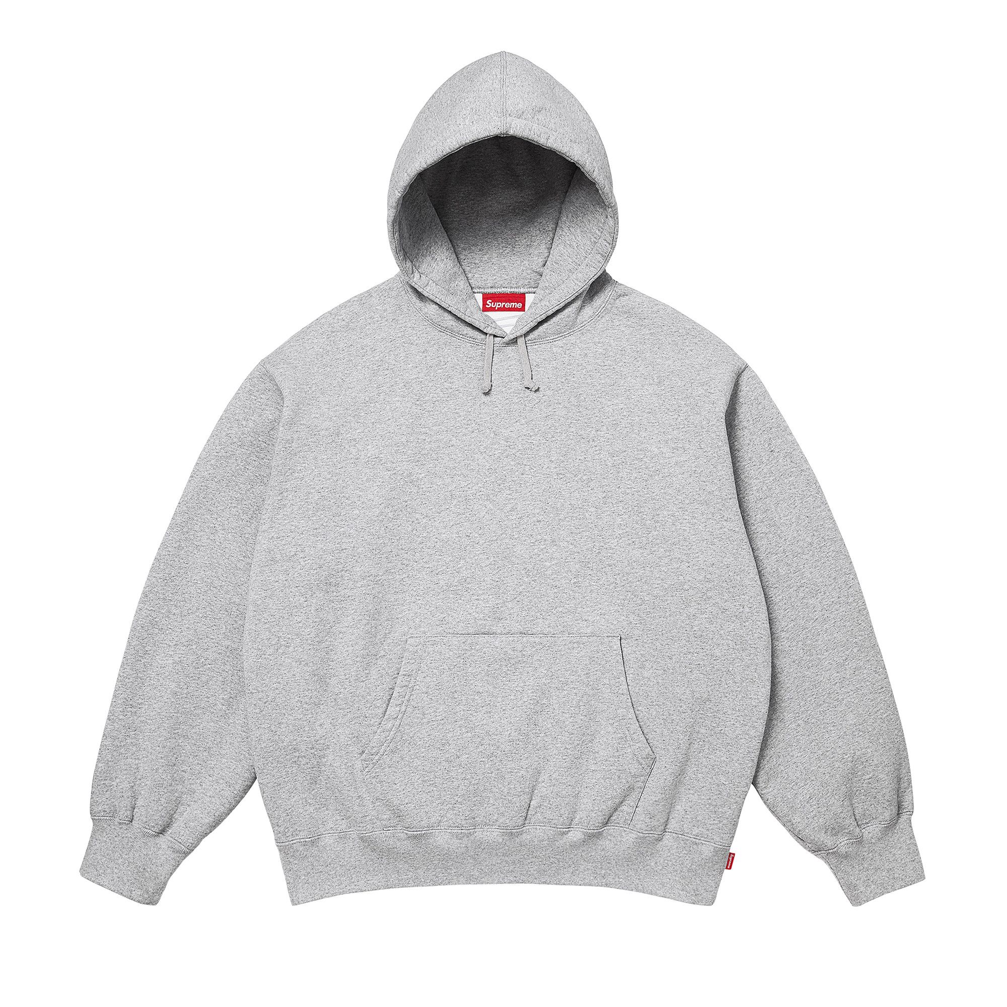 Buy Supreme Satin Appliqué Hooded Sweatshirt 'Heather Grey