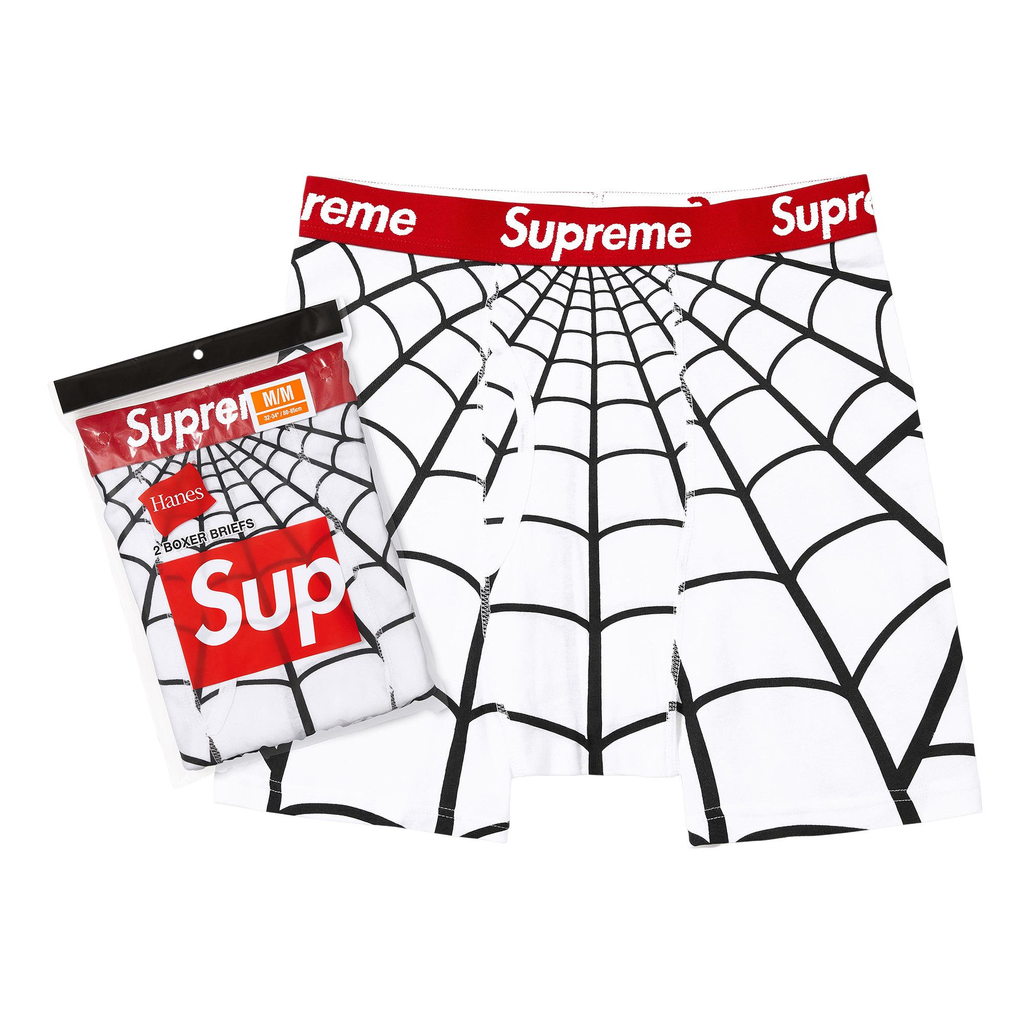 Buy Supreme x Hanes Spider-Man Boxer Briefs (2 Pack) 'White