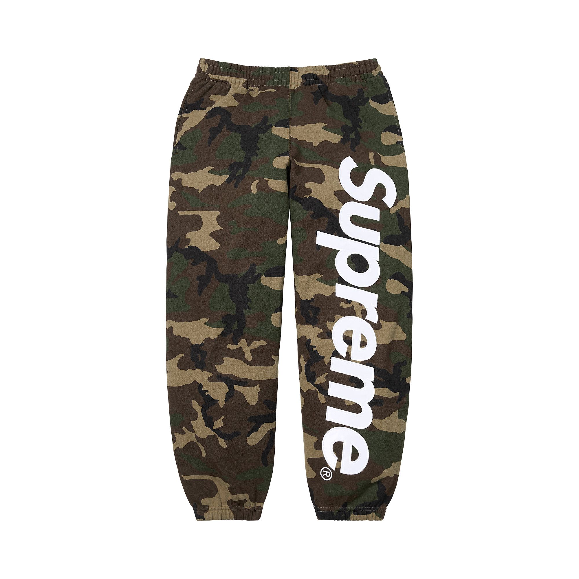 Buy Supreme Satin Appliqué Sweatpant 'Woodland Camo' - SS26P92