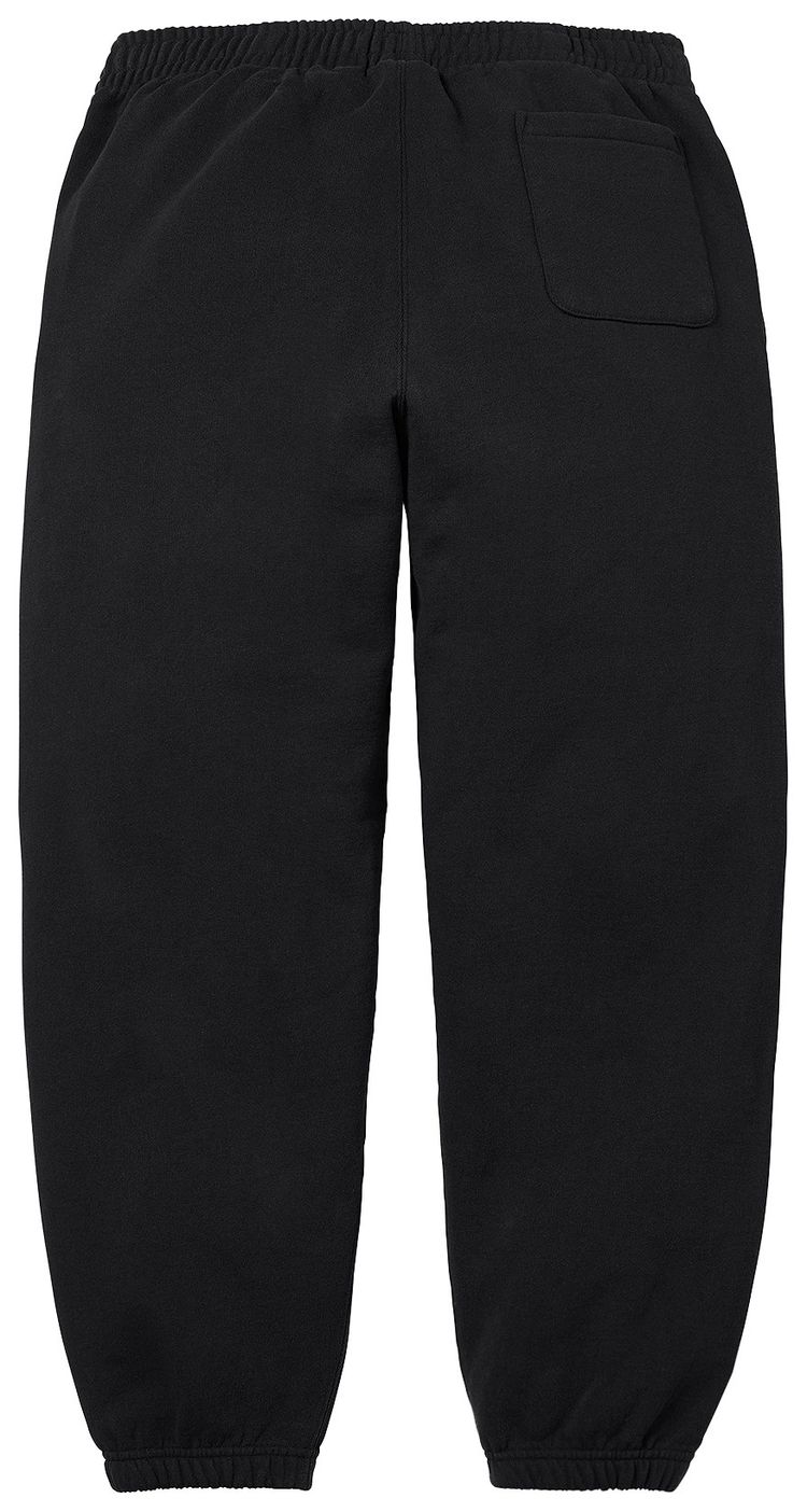 Supreme Satin Applique Sweatpant Black