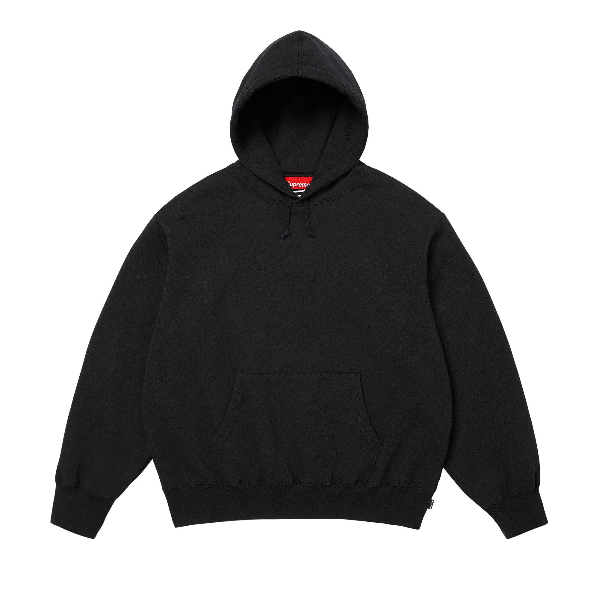 Buy Supreme Satin Appliqué Hooded Sweatshirt 'Black' - SS26SW98