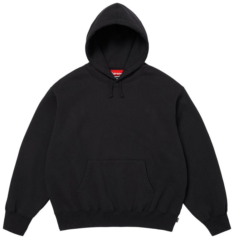 Supreme Satin Applique Hooded Sweatshirt Black
