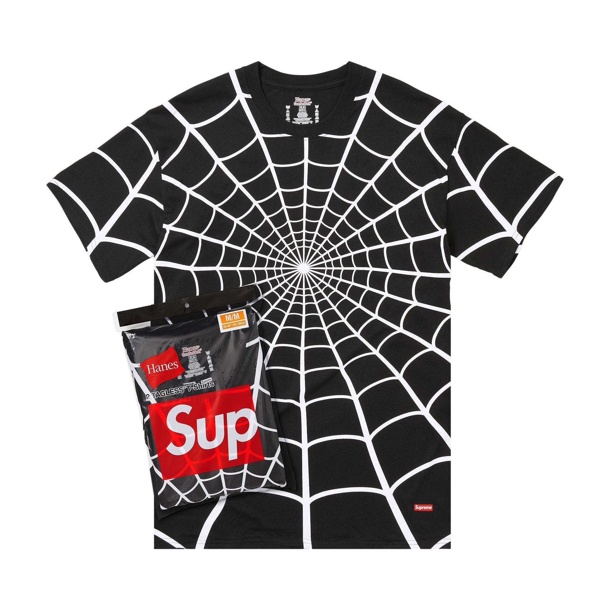 Buy Supreme x Hanes Spider-Man Tagless Tees (2 Pack) 'Black