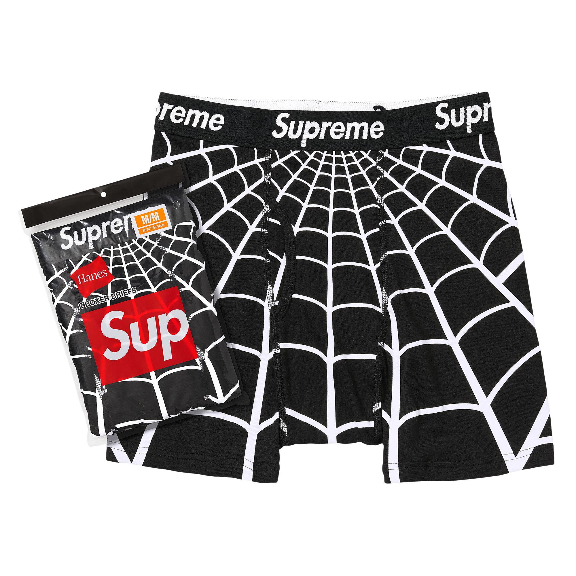 Supreme Hanes Spider-Man 黒　BLACK スパイダーマン Buy Supreme x Hanes Spider-Man Boxer Briefs (2 Pack) 'Black