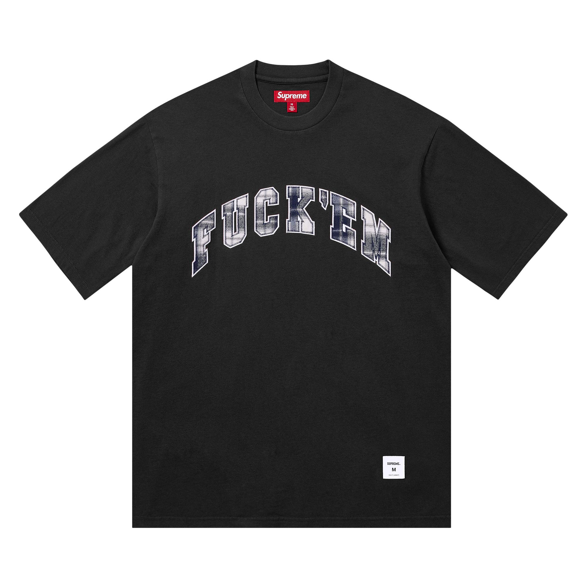 Buy Supreme Fuck Em Plaid Short-Sleeve Top 'Black' - SS26KN40