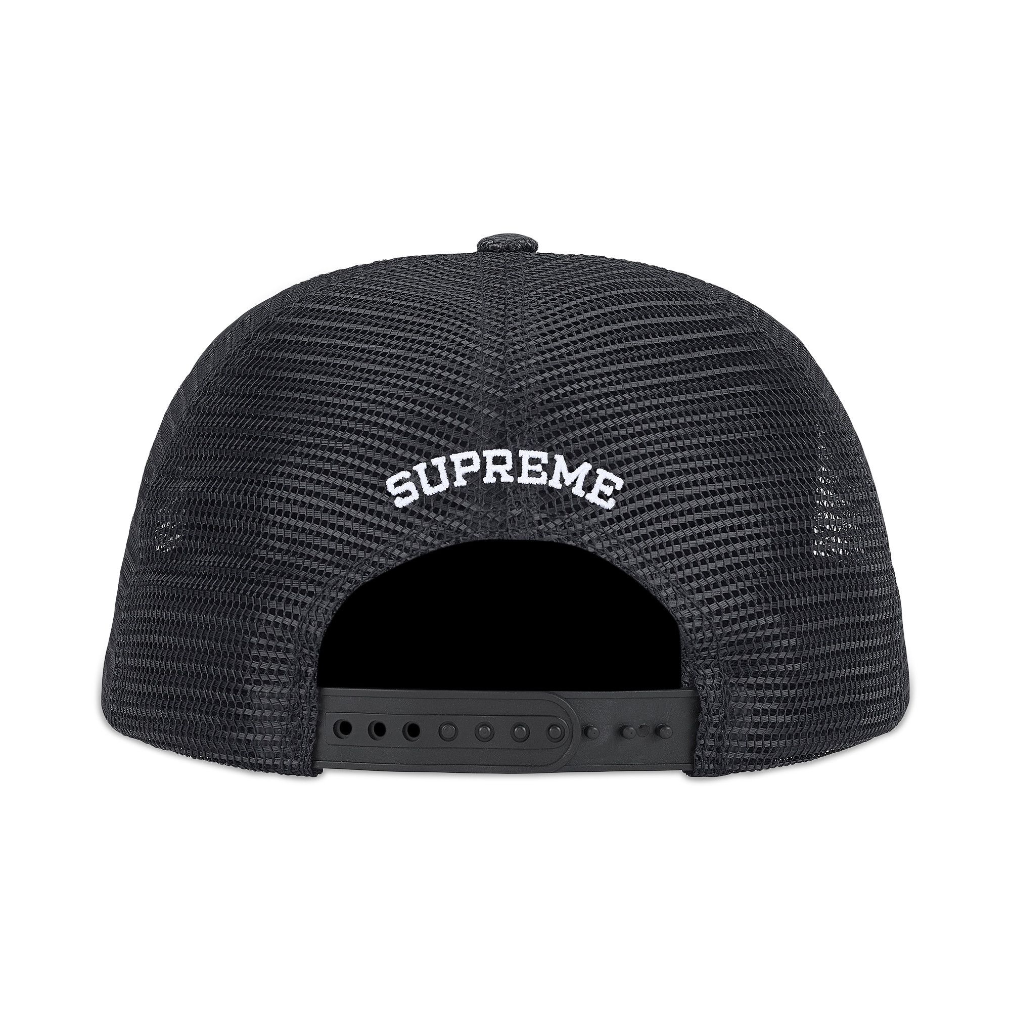 Buy Supreme Raffia Mesh Back 5-Panel 'Black' - SS26H24 BLACK | GOAT