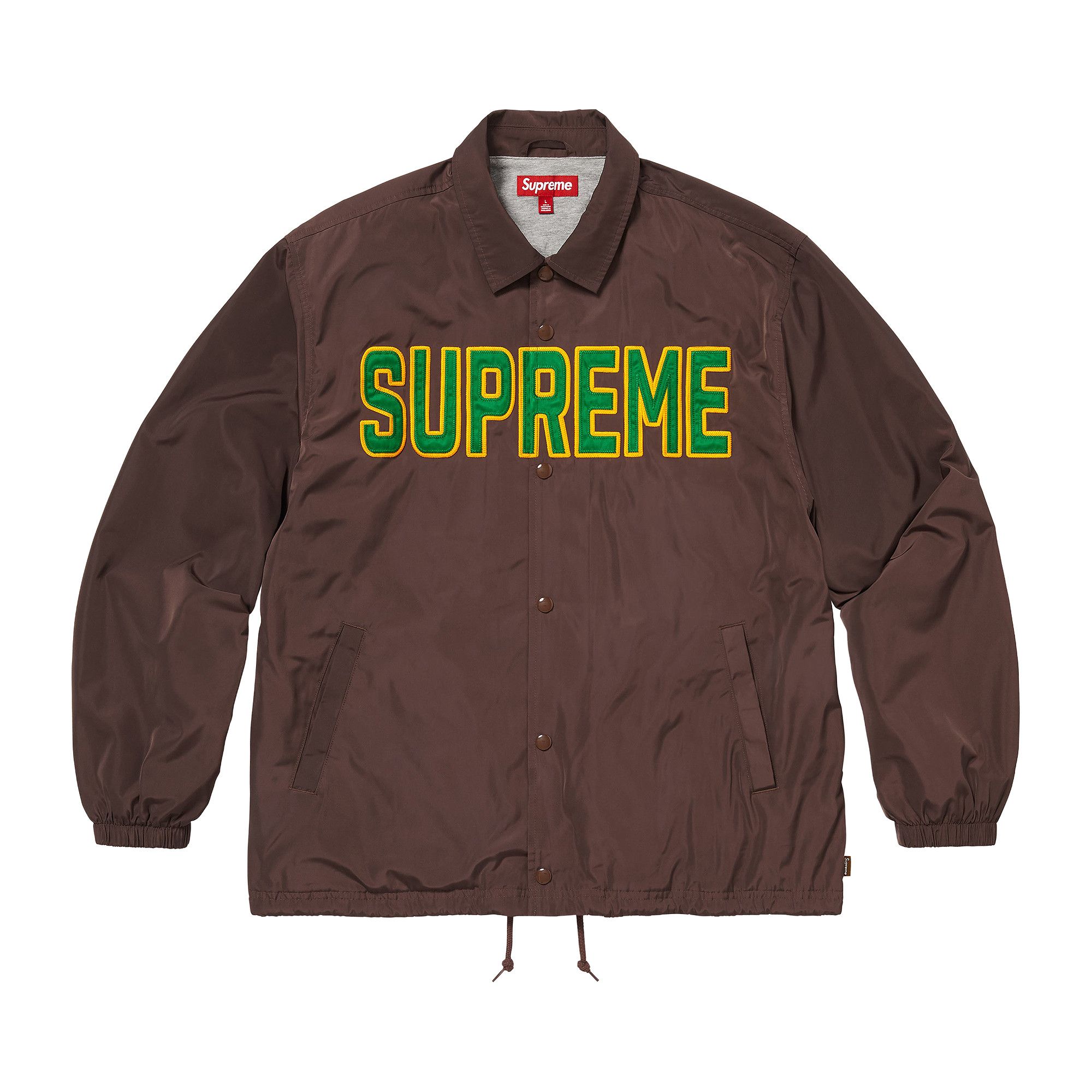Buy Supreme Spellout Coaches Jacket 'Brown' - SS26J106 BROWN | GOAT