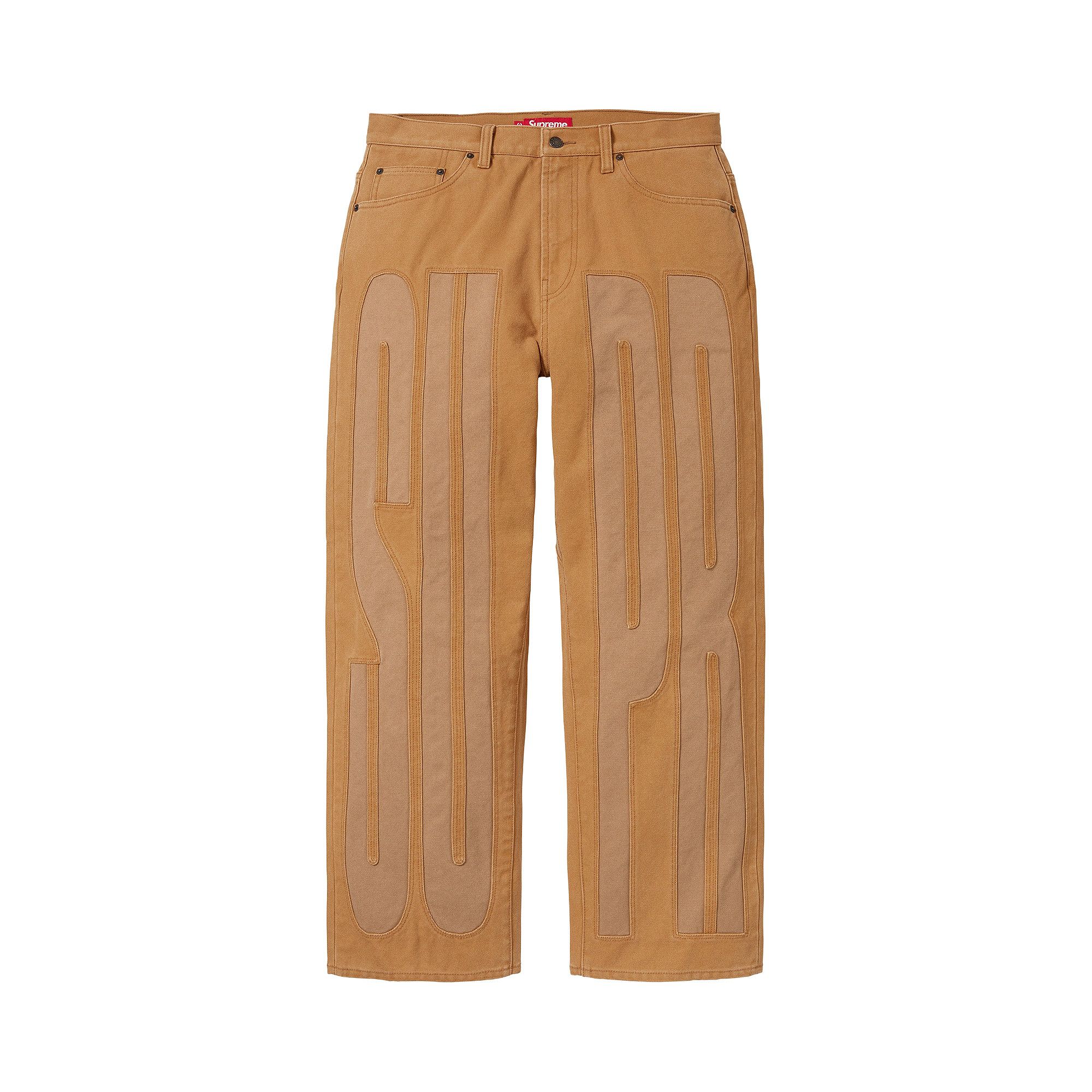 Buy Supreme Inset Spellout Baggy Jean 'Brown' - SS26P54 BROWN | GOAT
