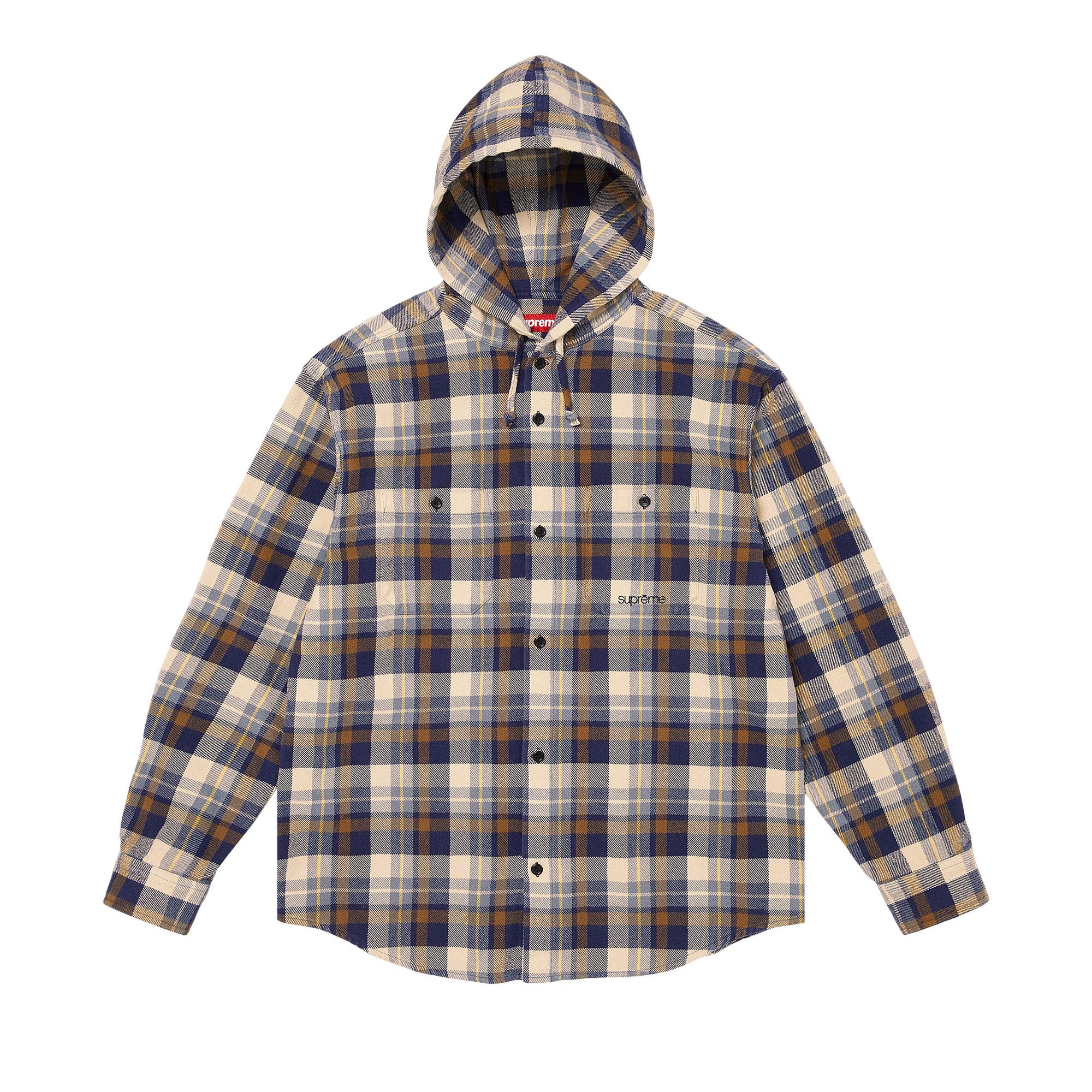 Buy Supreme Hooded Flannel Shirt 'Brown' - SS26S39 BROWN | GOAT