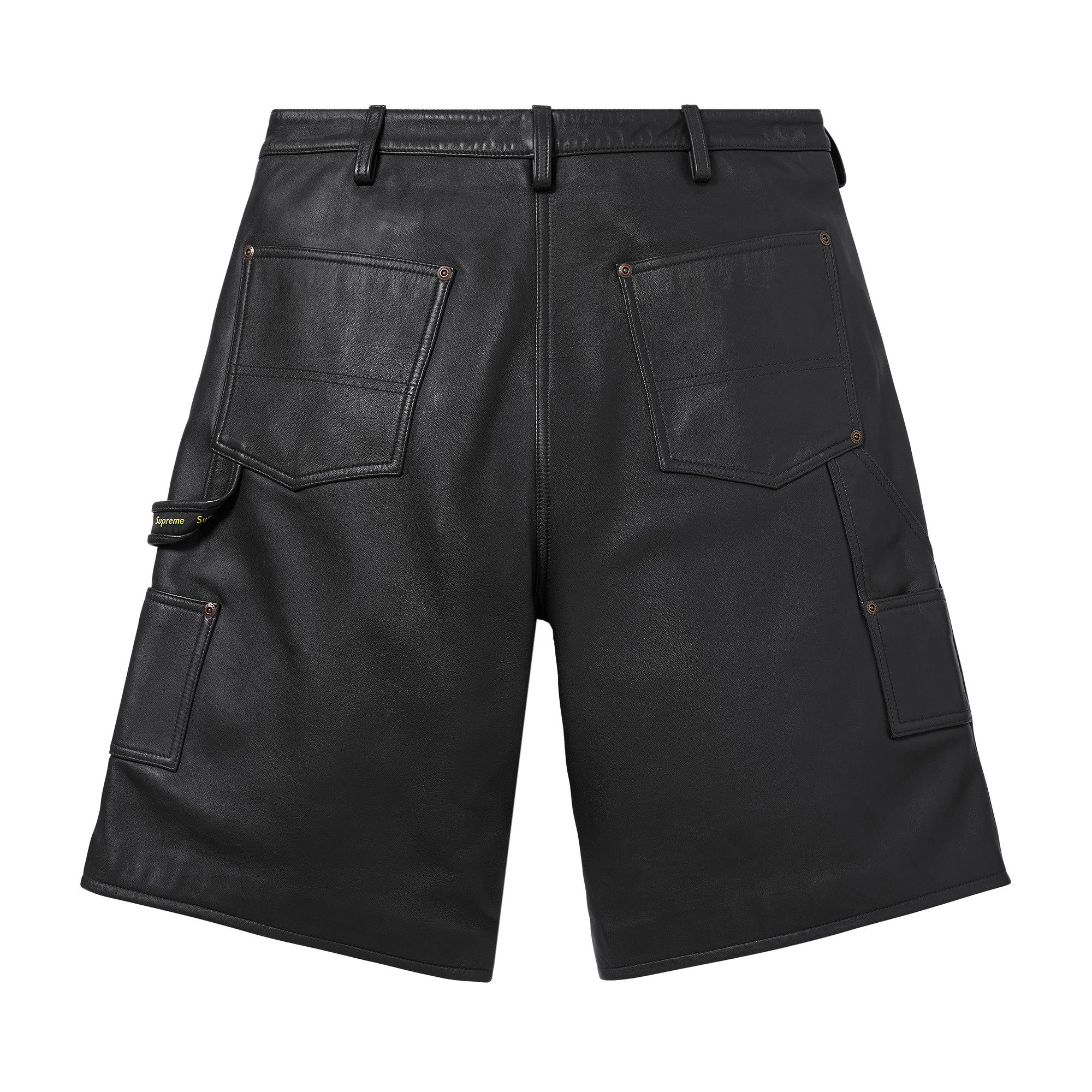 Buy Supreme Leather Double Knee Painter Short 'Black' - SS26SH41