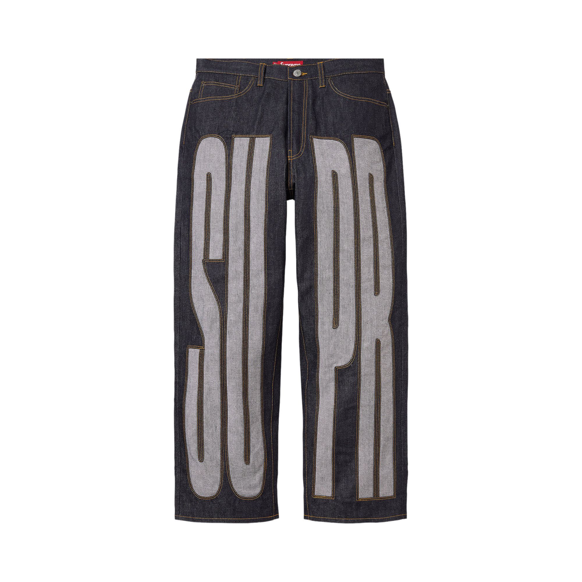 Buy Supreme Inset Spellout Baggy Jean 'Rigid Indigo' - SS26P54