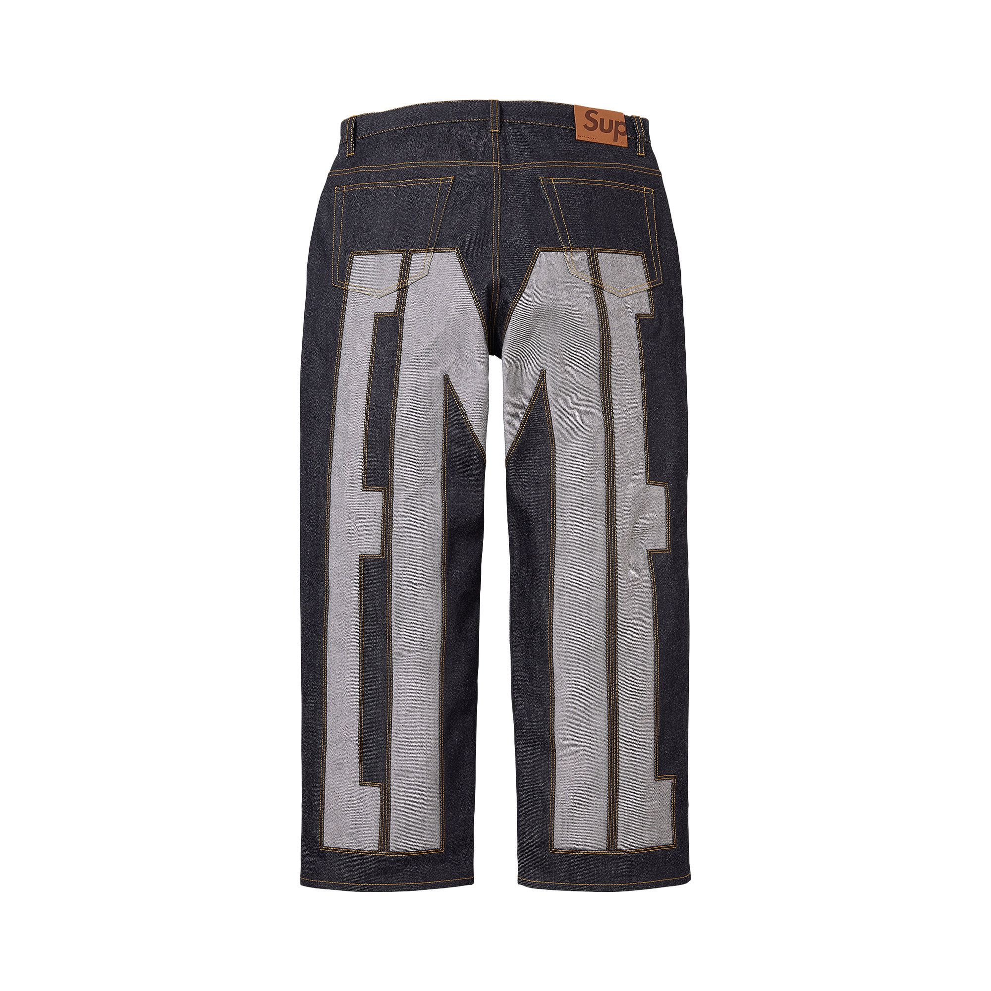 Buy Supreme Inset Spellout Baggy Jean 'Rigid Indigo' - SS26P54