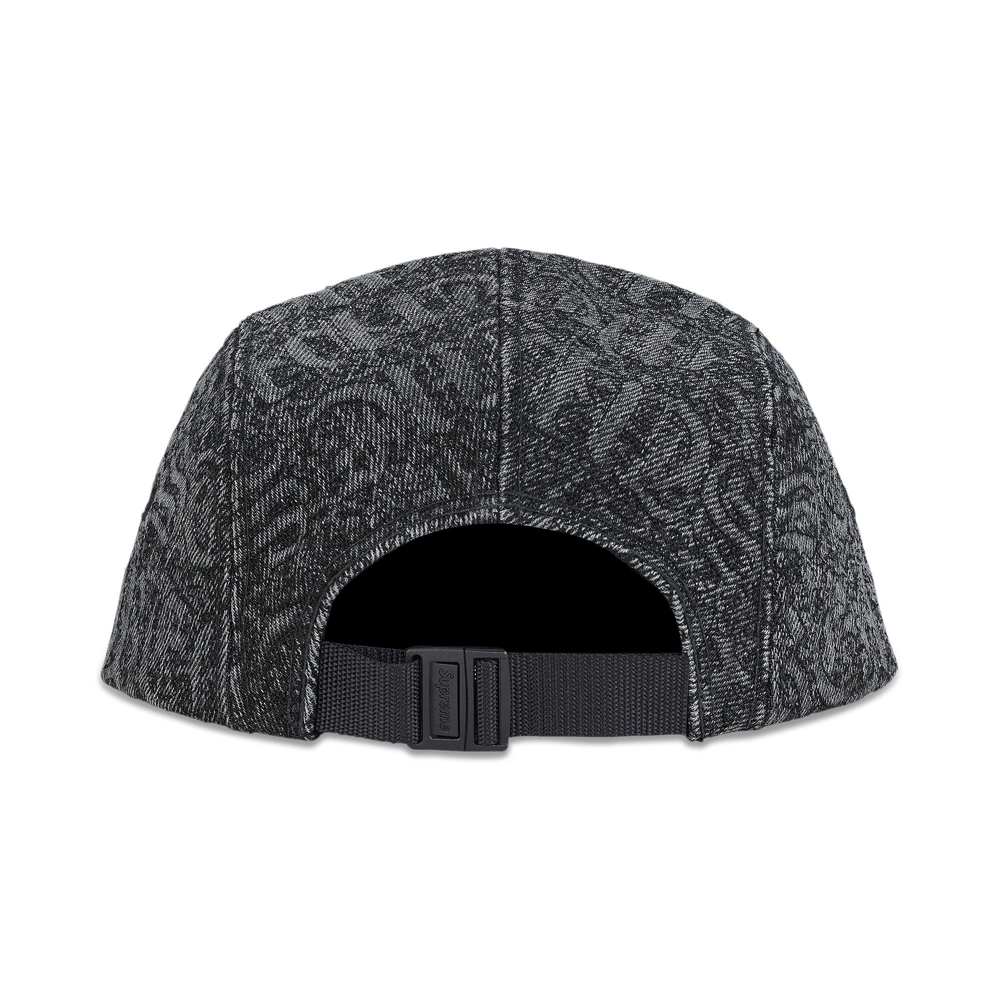 Buy Supreme Stitched Old English Denim Camp Cap 'Black' - SS26H29