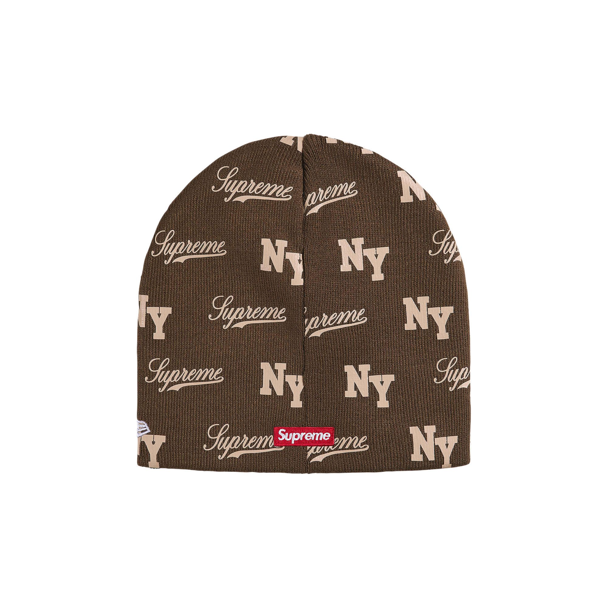 Buy Supreme New Era Monogram Beanie 'Brown' - SS26BN19 BROWN | GOAT