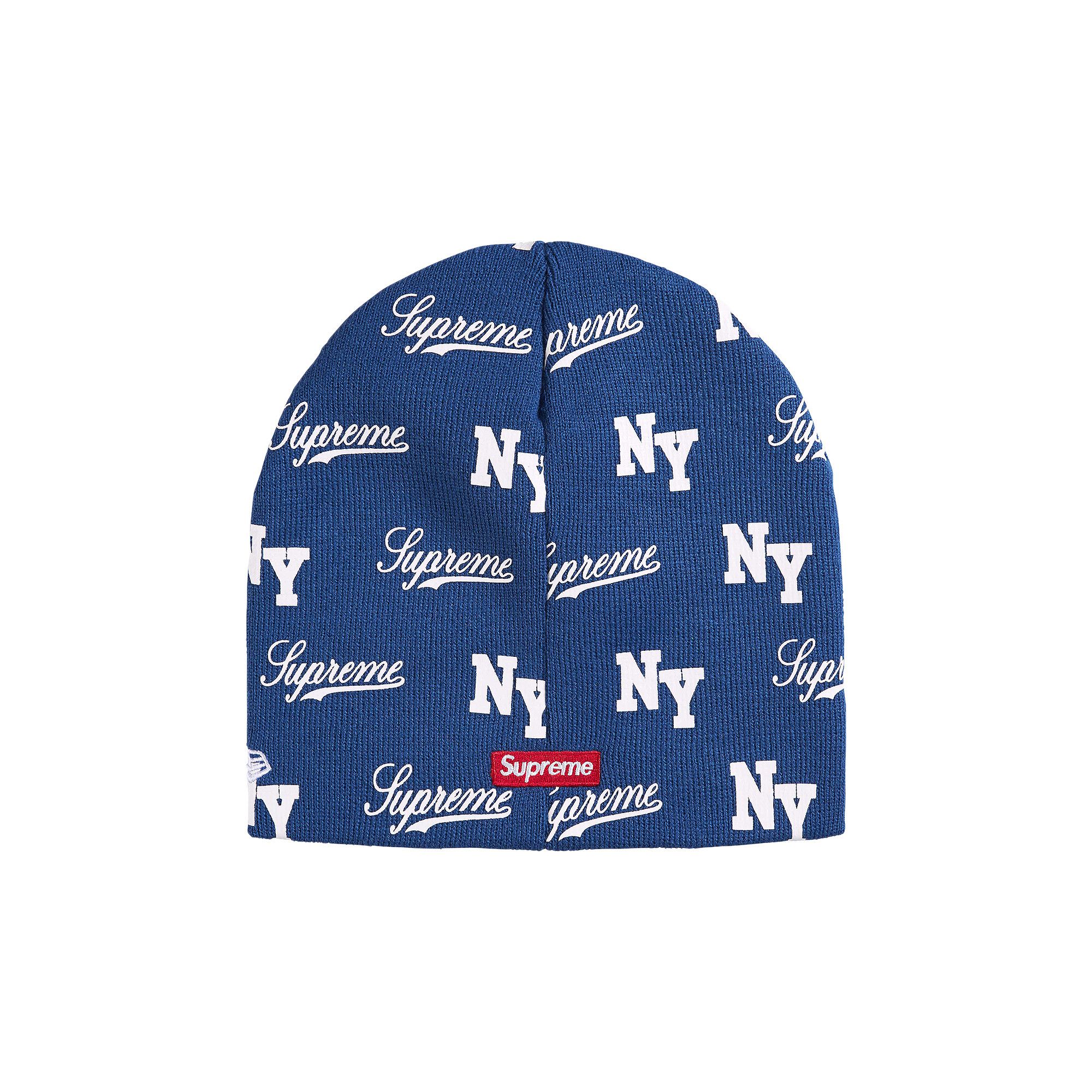 Buy Supreme New Era Monogram Beanie 'Royal' - SS26BN19 ROYAL | GOAT